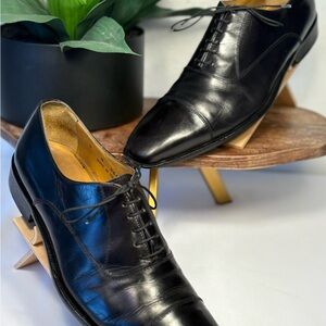 John W. Nordstrom Italian Leather Cap-Toe Oxfords - Sz 9